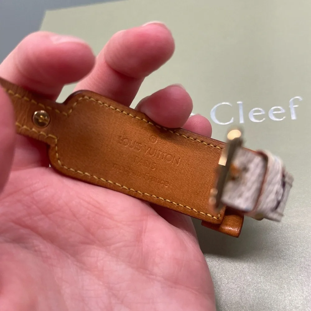 Louis Vuitton: Takashi Murakami Monogram Embellished Bracelet in White - Picture 6 of 8